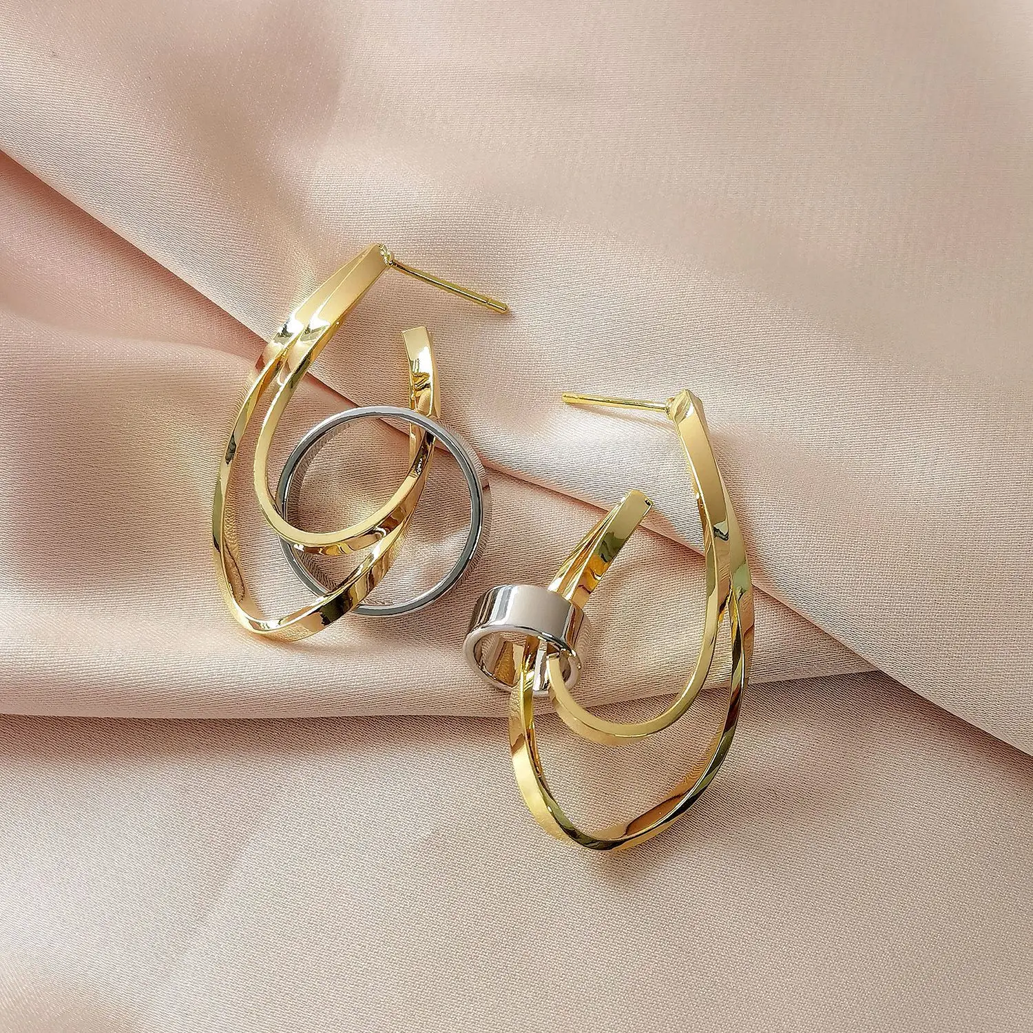 

S925 Silver Needle Stud Earrings Color Matching For Women W/16KGold/Rhodium Euro-America Minimalist Fashion Brass EAR HYACINTH