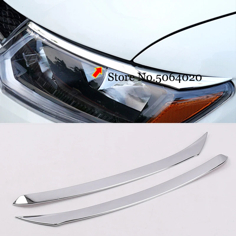 

ABS Chrome For Nissan x-Trail T32 Rogue 2014 2015 2016 accessories Car Front Light Headlamps Eyebrow Cover Trim car styling 2pcs