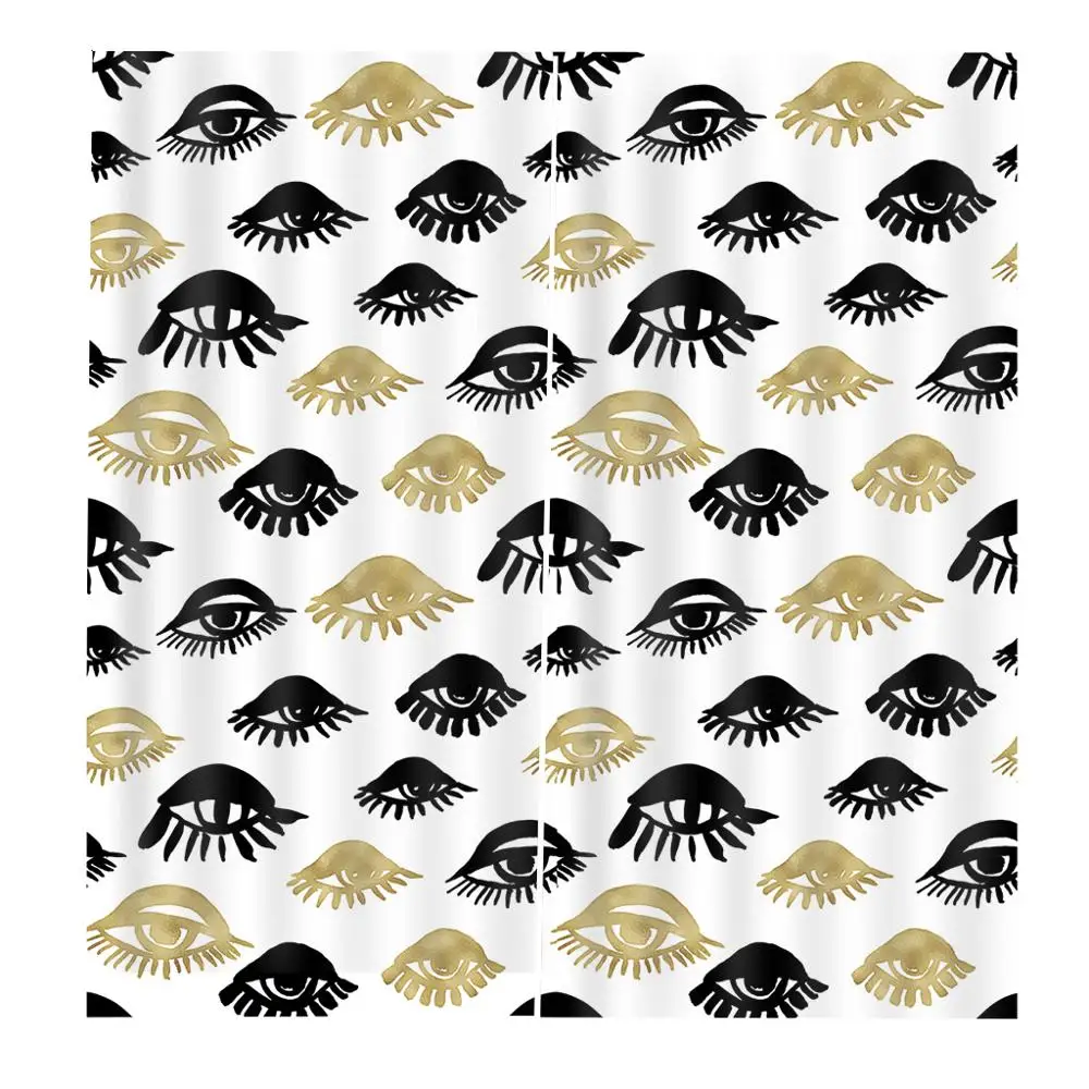 Занавески на окна для гостиной желтые черные с узором картина спальни шторы