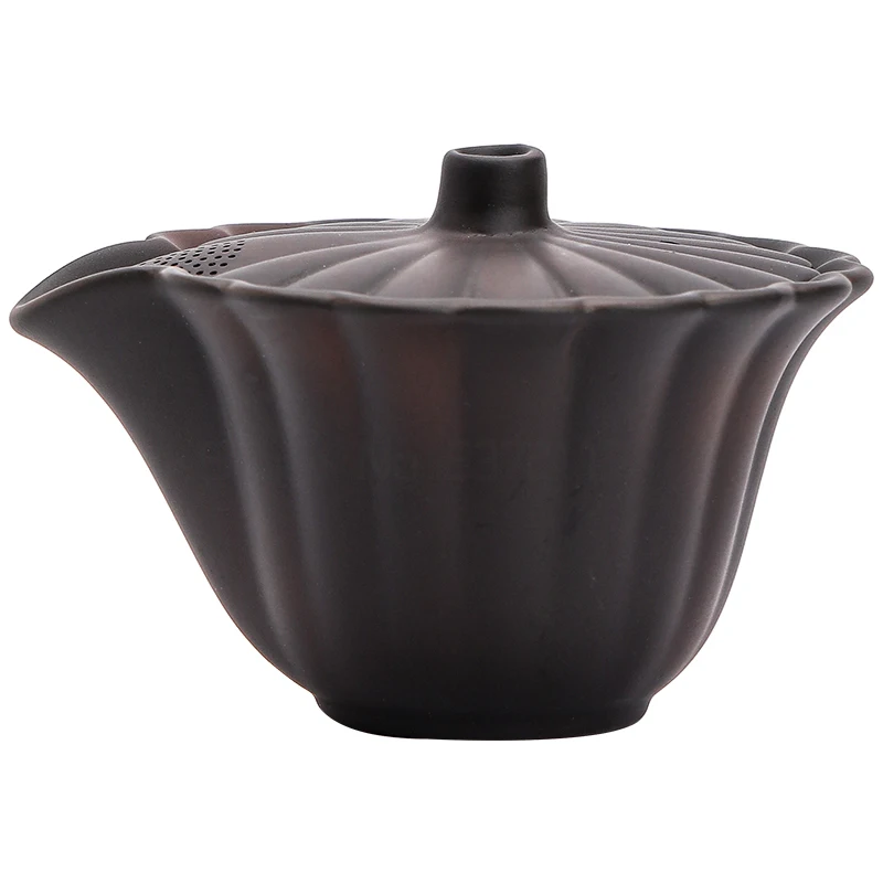 

Flower creative petal hand grasping pot hand covering bowl household tea cup retro Chinese single pot