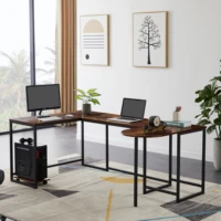 office table u shaped computer desk industrial corner writing desk with cpu stand gaming tables workstation desk for home