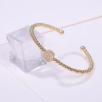 lucky charm bracelet cuff bracelets for women zircon bangles fashion jewelry pulseira wedding valentine friends sweet gift