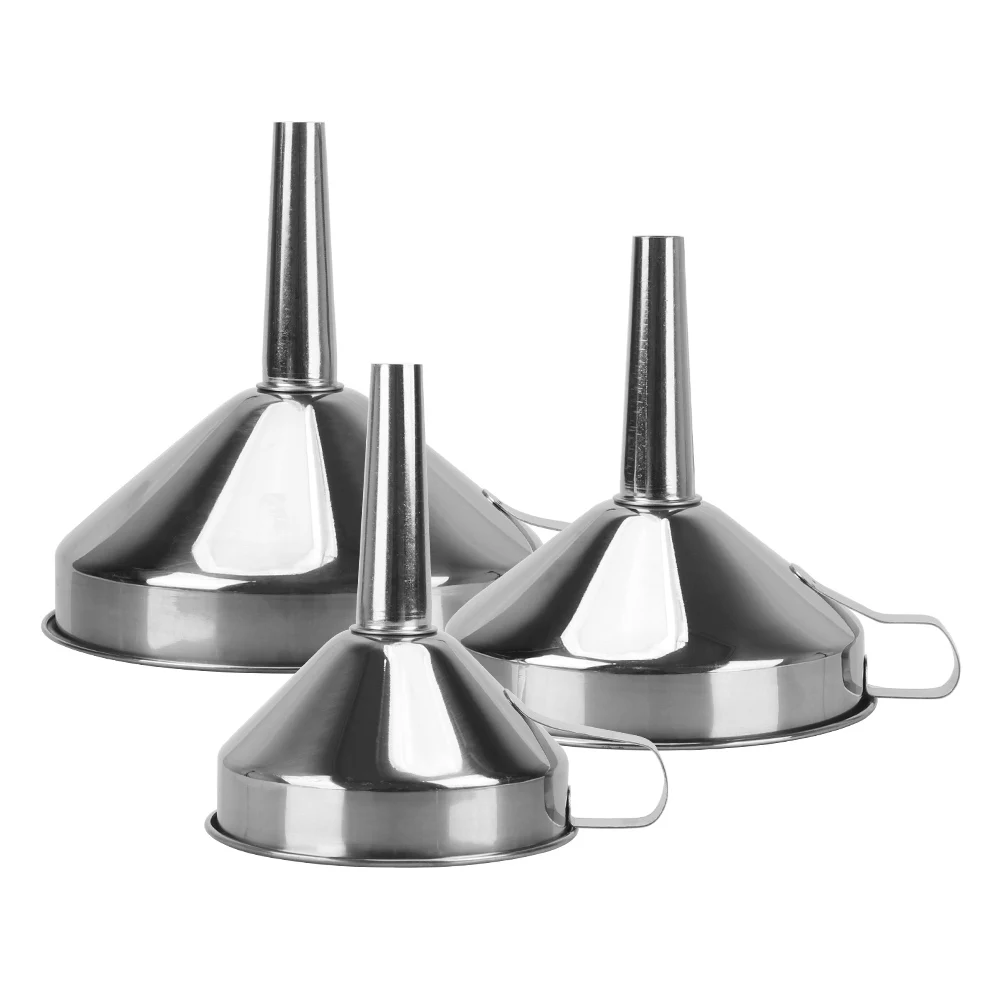 

Wide Mouth Funnels Bar Wine Beer Oil Flask Funnel For Canning Kitchen Tools Metal Funnel With Detachable Filter Stainless Steel