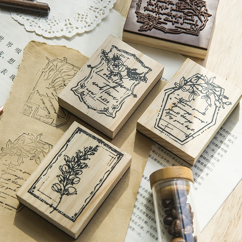 Винтажная английская фраза рамка растения декоративный штамп фотография для