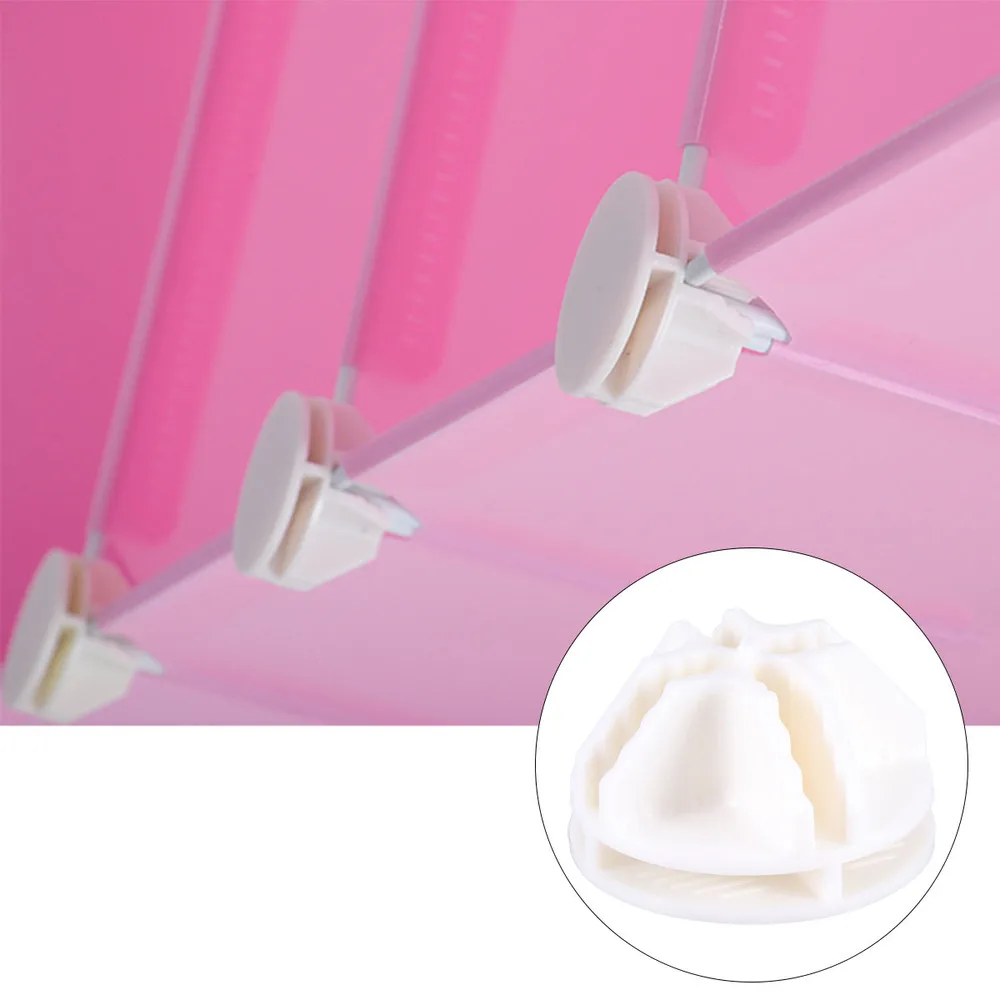 

20 Pcs Wire Cube Connectors for Cube Storage Shelving and Cabinet Modular Organizer Closet Clasp Buckle Clip (Black)