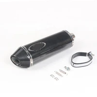 realzion motorcycle racing 51mm exhaust muffler carbon fiber modified pipe length 465mm for universal