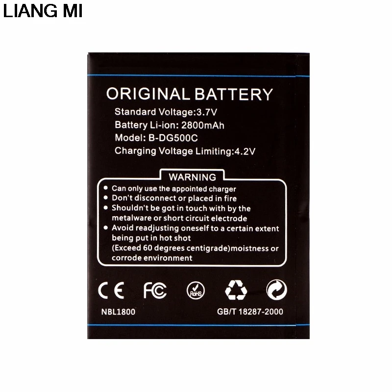 Новая Оригинальная Аккумуляторная батарея для Doogee DG500C BDG500C 2800 мАч