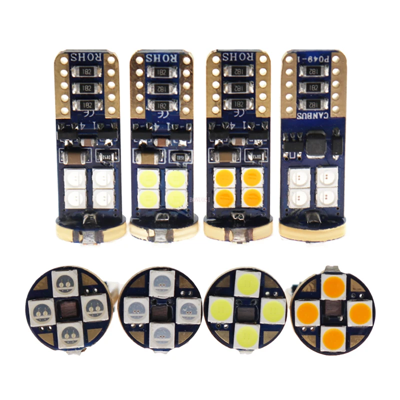 Лампа светодиодная, неполярная, 50 шт., T10, Canbus, 3030, Диодная лампочка Вт, 194 в