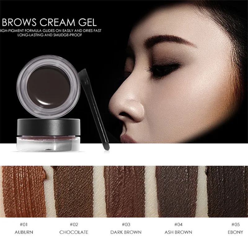 

FOCALLURE Eyes Comestic Waterproof Eyebrow Gel Makeup Long Lasting Liquid Eyebrow Cream Eye Brow Makeup Set + Black Brush