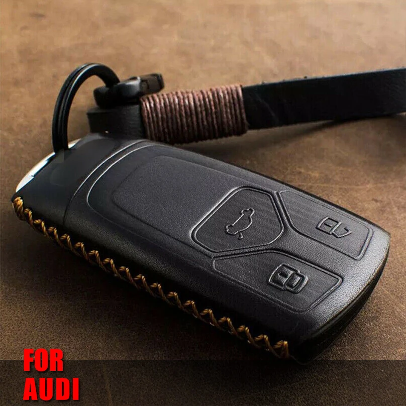 Чехол для дистанционного ключа от машины из натуральной кожи Audi A4 A4L 8S 2017 2016 Allroad B9