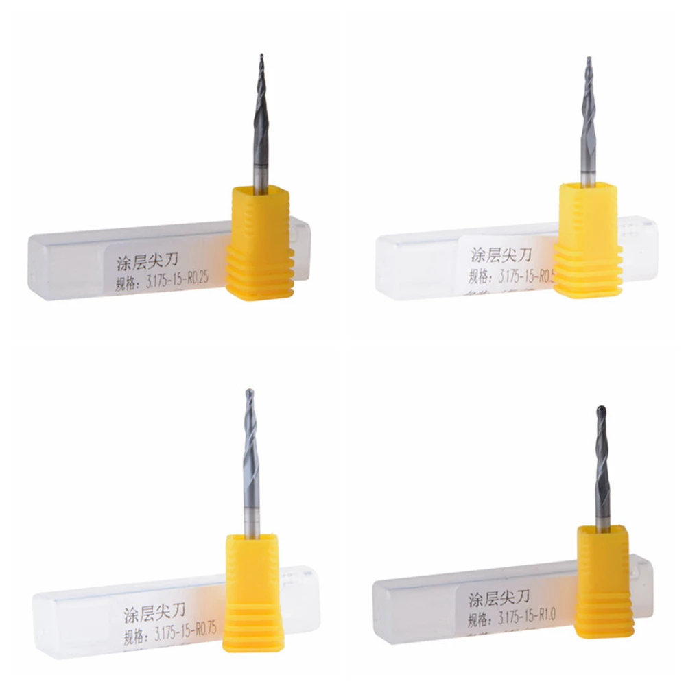 Концевая фреза HRC55 с коническим шариком вольфрамовый твердосплавный конический