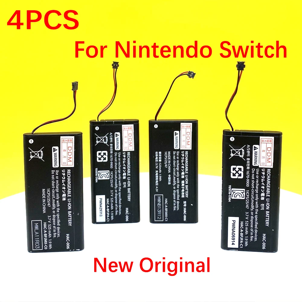 

4 шт., новые оригинальные детали, аккумулятор для Nintendo Switch HAC 006