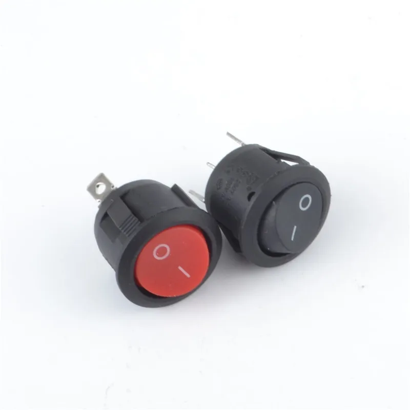 1 шт. красные черные на включение/выключение круглый тумблер 6A/250VAC 10A 125VAC Пластик