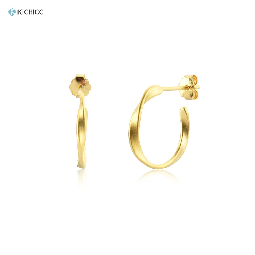 

Kikichicc 925 Sterling Silver Gold Snake Irregular Geometric Black Circle Earring Hoops Clips Piercing Luxury Jewelry Rock Punk