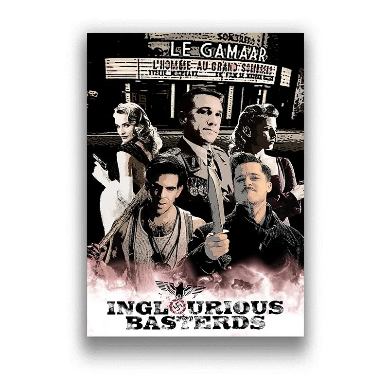 Inglourious Basterds плакат с белым покрытием кино настенное искусство домашний декор