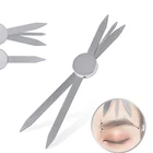 Новый Серебряный мануального татуажа бровей, баланс позиционирования линейка для татуировки макияж Компас для бровей дизайн трафарет соотношение Измерительная Линейка Инструмент