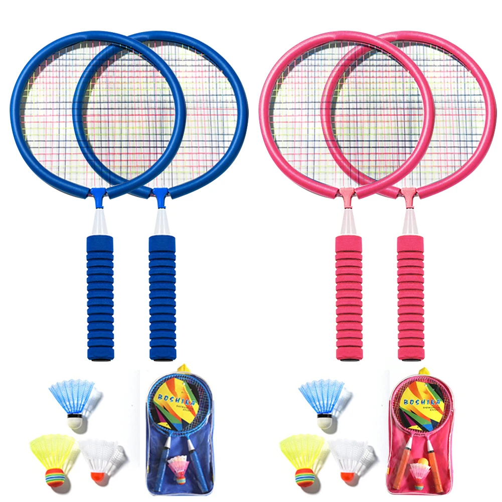 

1 pair 44 * 22cm / 17.32 * 8.66 inch badminton racket set, lightweight and portable children's indoor outdoor game gift #