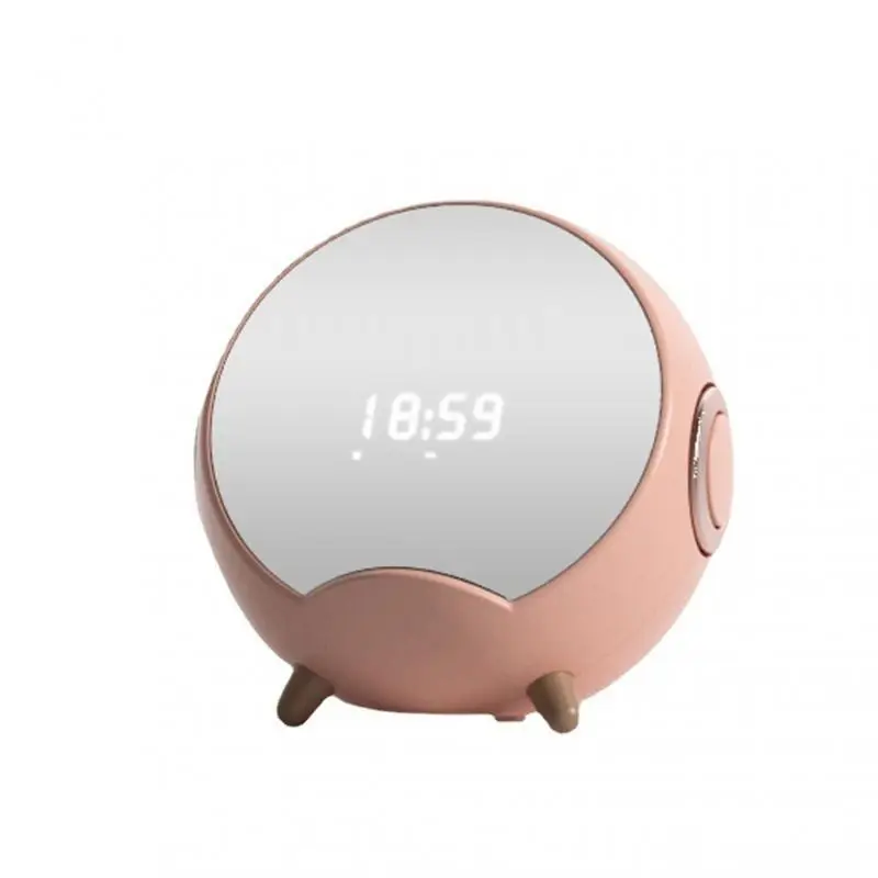 

Q8 Wireless Bluetooth-compatible Speaker With Mirror LED Alarm Clock Multi-function Phone Wireless Charger Phone Holder Speakers