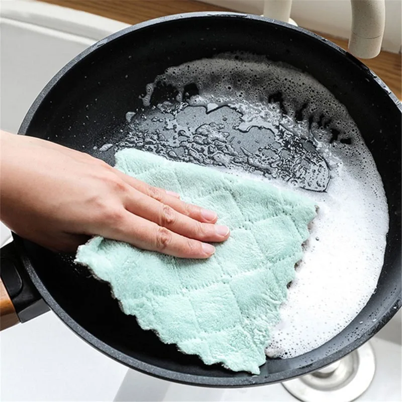

Cleaning Cloth Microfiber Wipe Table Towel Home Absorbent Microfiber Towels household Kitchen absorbant cloth dish washing cloth