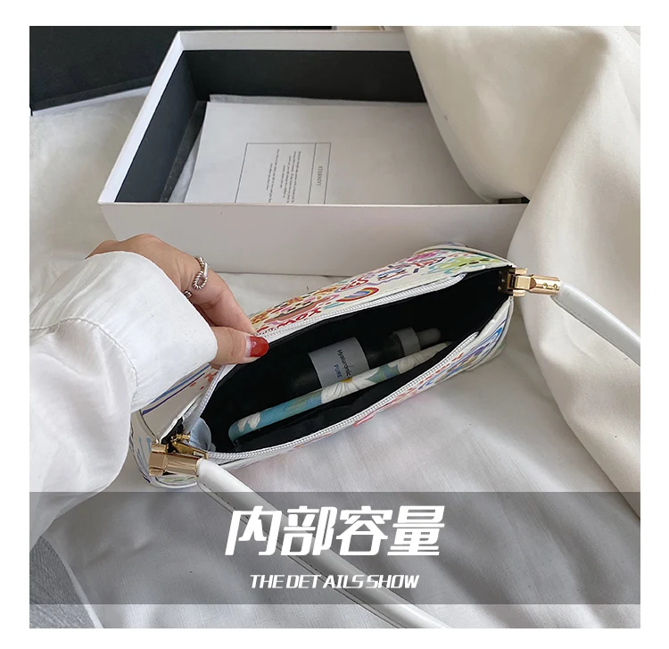 

French Fashion Style Baguette Bag Durable Leather Small Women Underarm Shoulder bag