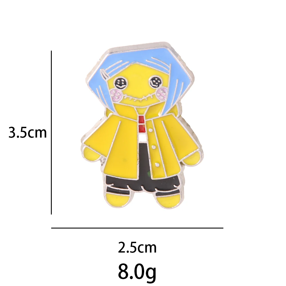 

Coraline Doll Enamel Pins Brooch Skeleton Hand Badge Lapel Pins Alloy Metal Fashion Jewelry Accessories Gifts For Women Kids