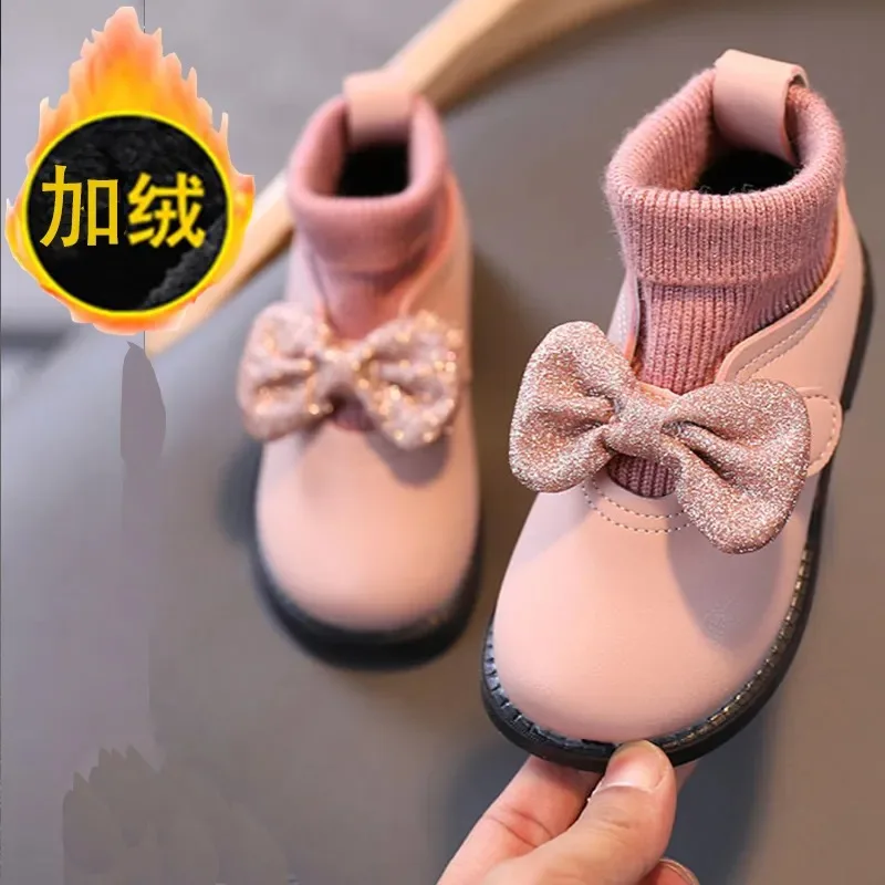 

Ботильоны Детские с бантом, на возраст 1-7 лет