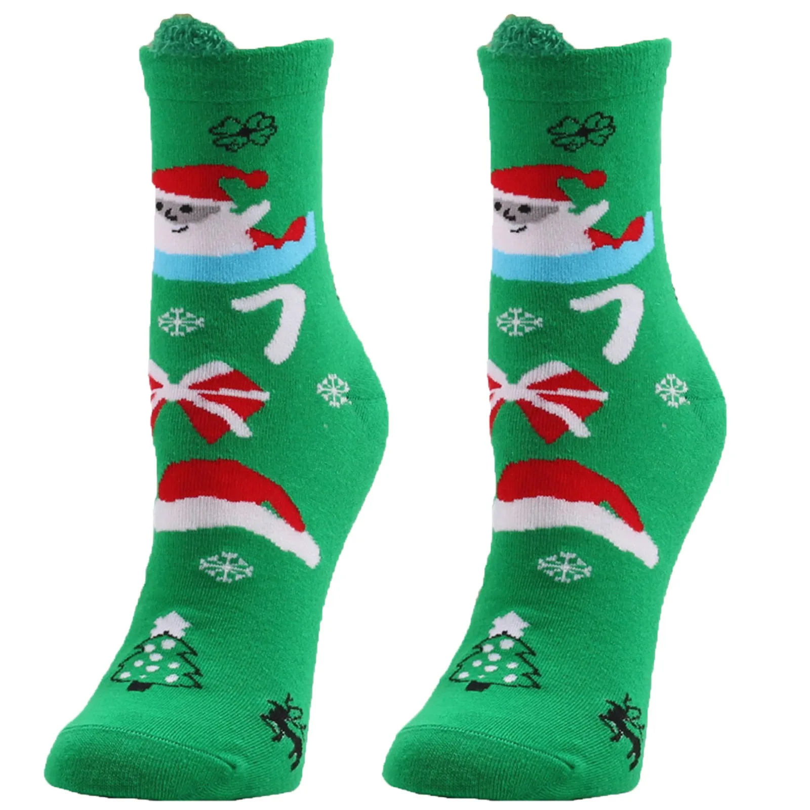 Хлопковые рождественские носки украшения для дома подарки Рождественское