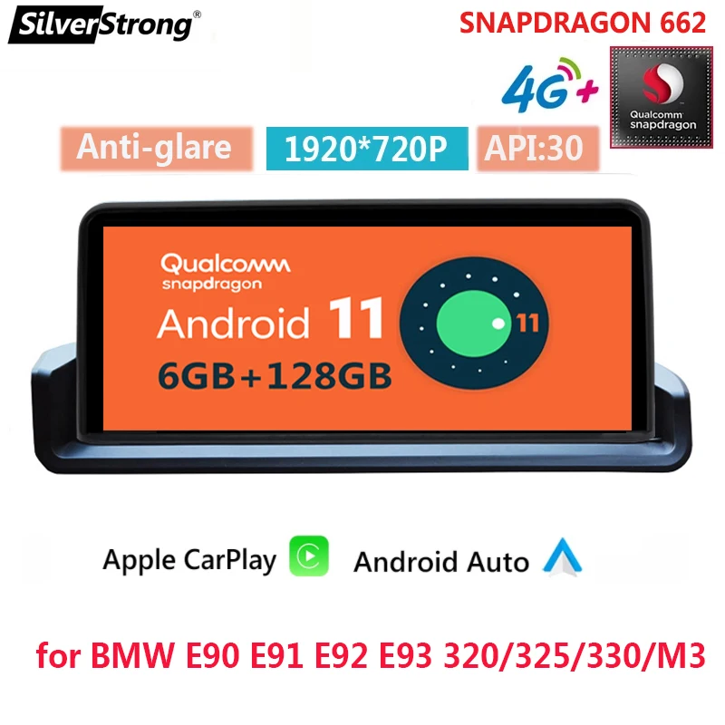 New Android 11 Wireless CarPlay,Qualcomm Snapdragon 6G 128GB Multimedia for BMW E90 E91 E92 E93 320 325 330 M3,Hifi,4G Radio Gps New Android 11 Wireless CarPlay,Qualcomm Snapdragon 6G 128GB Multimedia for BMW E90 E91 E92 E93 320 325 330 M3,Hifi,4G Radio Gps