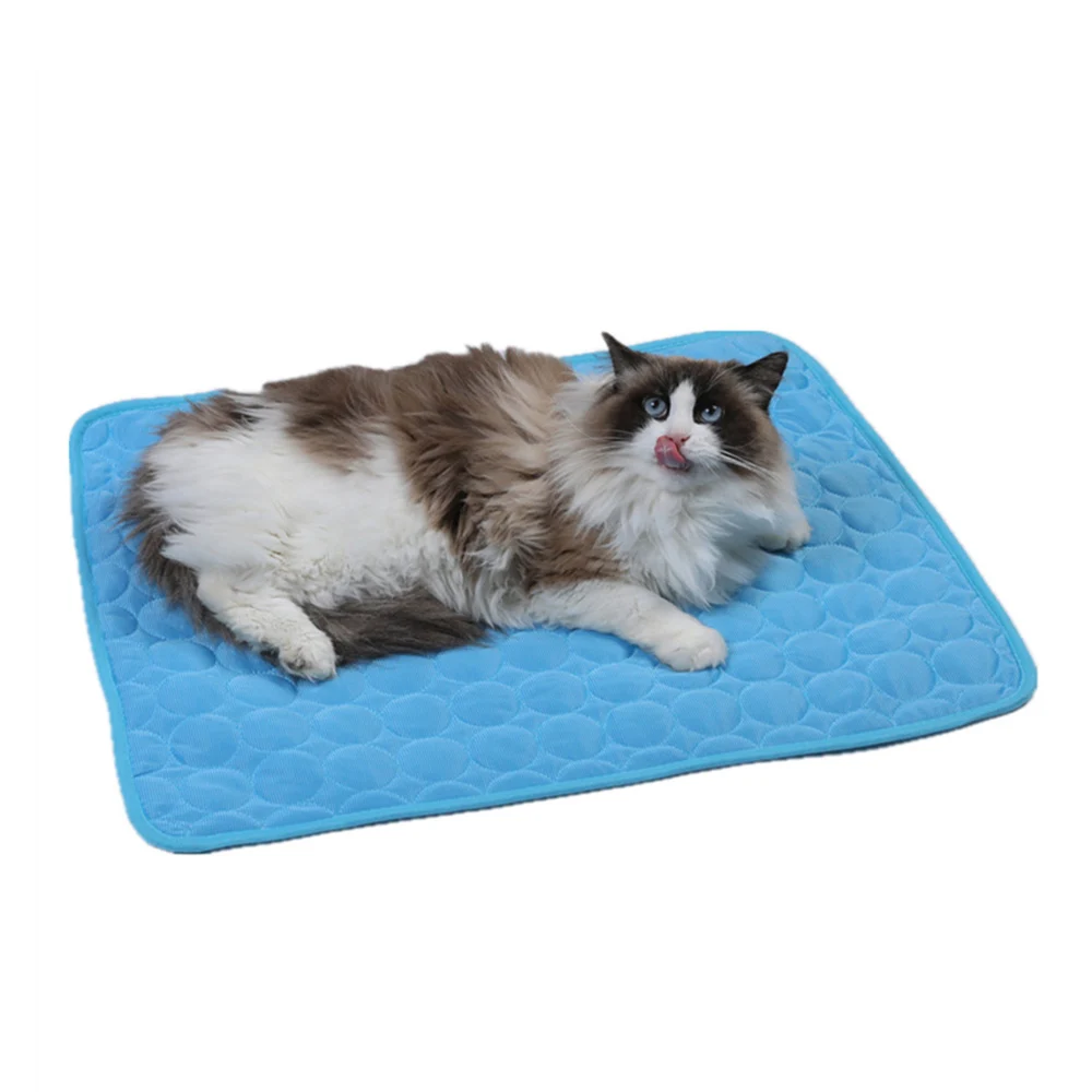 Новый летний коврик для собак льда S/M/L/XL шелк прохладные кровати домашних