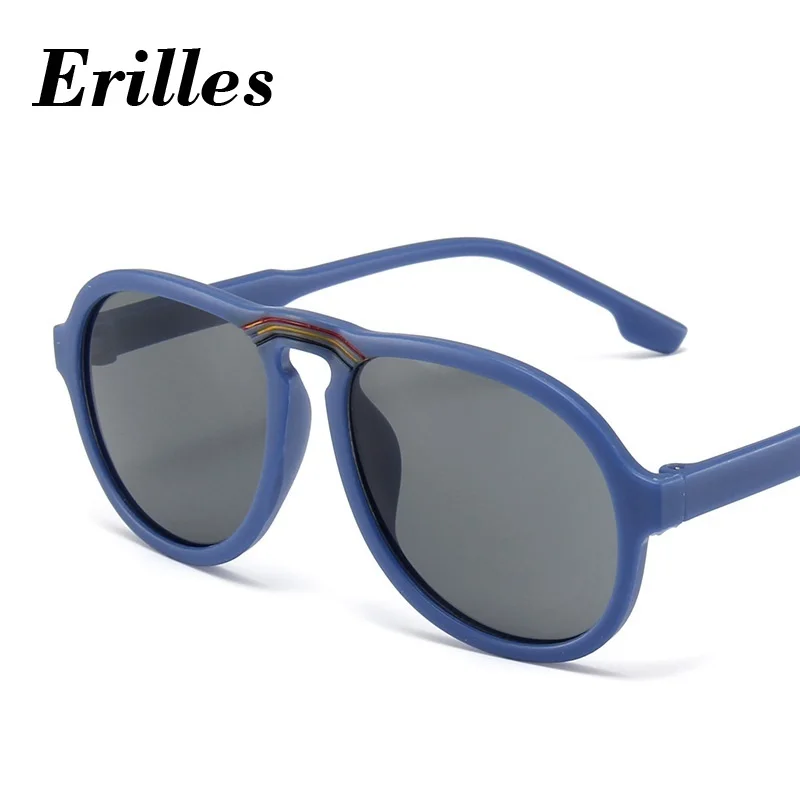 

ERILLES Color Cute Square Rectangle Children Sunglasses Kids Vintage Sun Glasses Boys Girl Shades Eyewear UV400 Protection