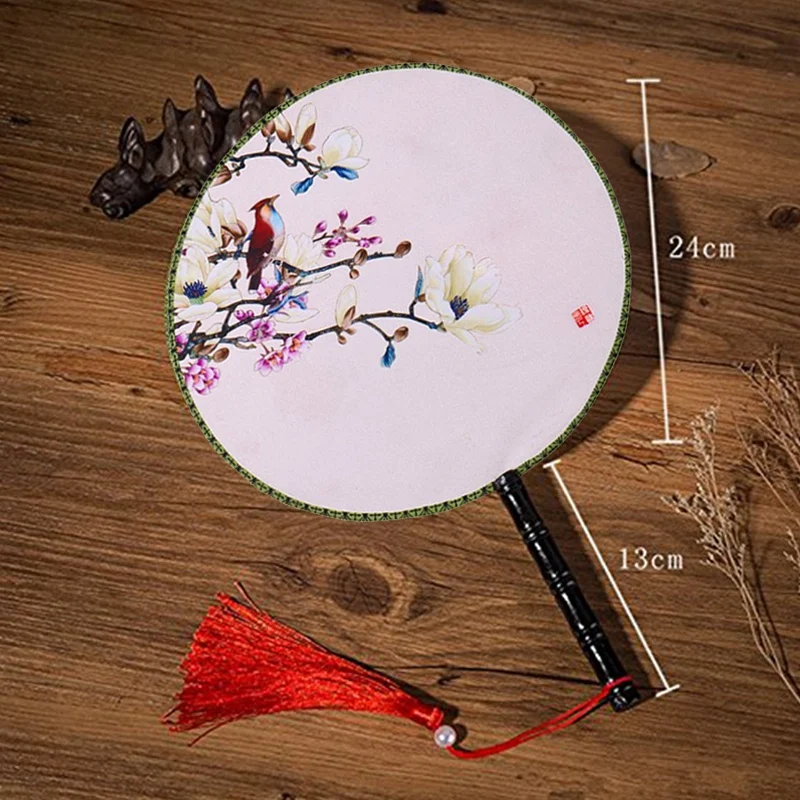 Модный женский веер двусторонний принт группа вееров древний Классический