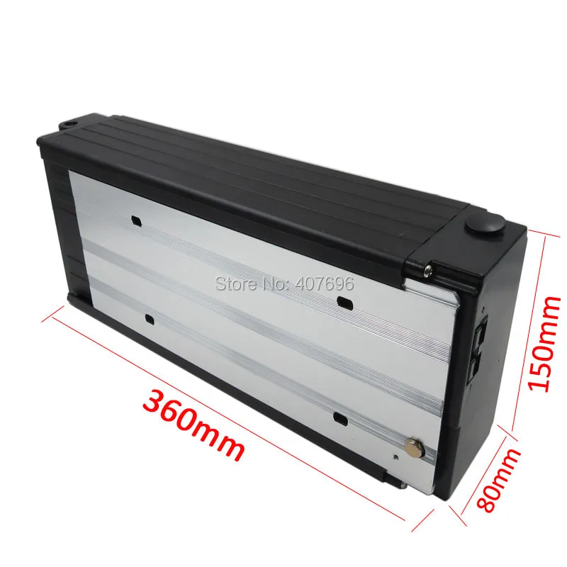 

1000W 52V 17AH rear rack battery 52V 20AH ebike Lithium battery pack use INR18650 29E 2900mah cell with 30A BMS 58.8V 2A Charger