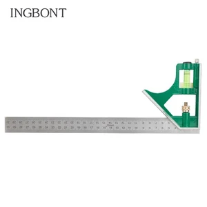 300 мм регулируемый Комбинации квадратная линейка 45  90 градусов с пузырьковым уровнем для спускового механизма Многофункциональный измерительный прибор измерительный инструмент