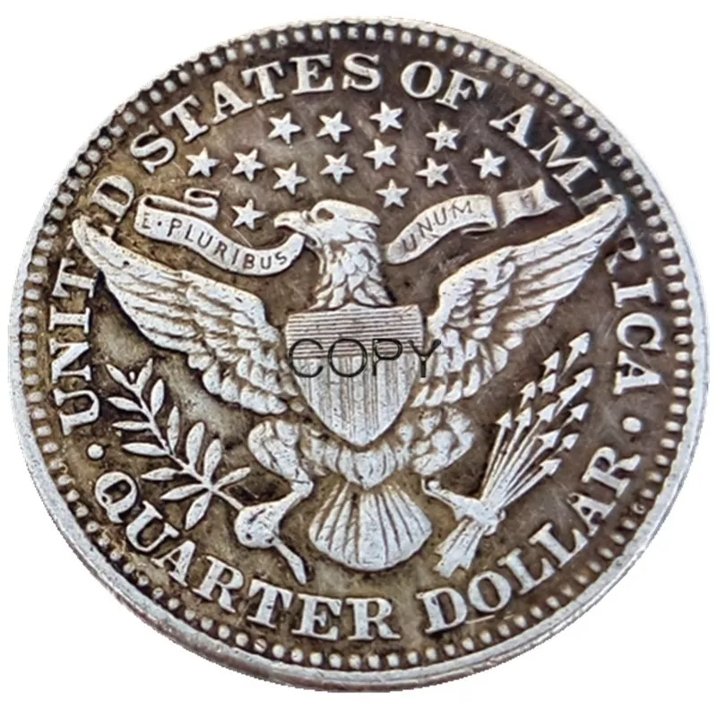 США монеты весь набор(1892-1916)-P-S-O-D 75 шт Парикмахерская четверть ДОЛЛАРОВ Розничная копия монет