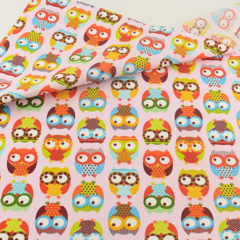 100x100cm Teramila Telas Por Metro мультфильм животных дизайн 100x100 см/шт. хлопок ткань для рукоделия, печворка Детская Ткань Ремесло тканевое платье - Цвет: 100x100cm