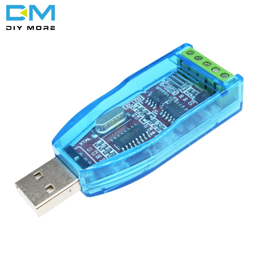 USB коннектор типа A промышленный конвертер RS485 Улучшенная защита RS 485 синий
