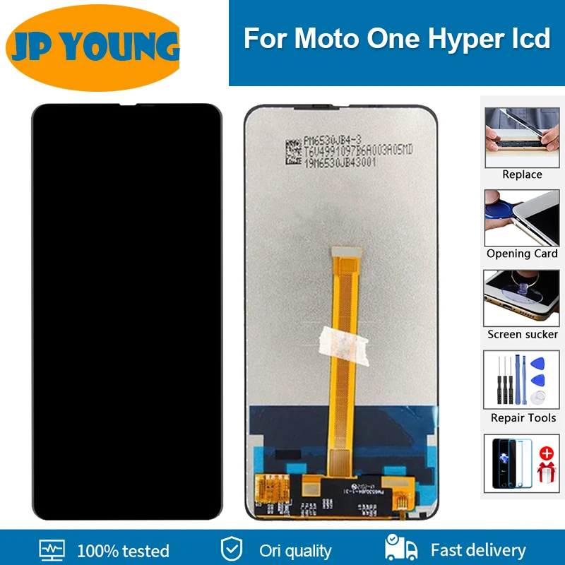 Оригинальный ЖК-дисплей для Motorola Moto One Hyper, ЖК-дисплей, сенсорный экран с рамкой, дигитайзер в сборе для MOTO OneHyper XT2027, экран