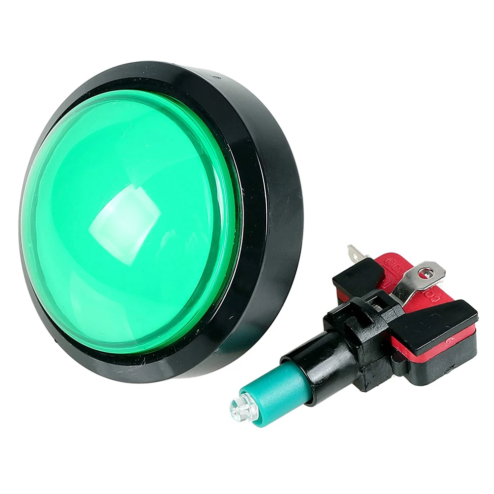 5x Новые 60 мм светодиодные кнопки с подсветкой в форме купола для аркадных игр