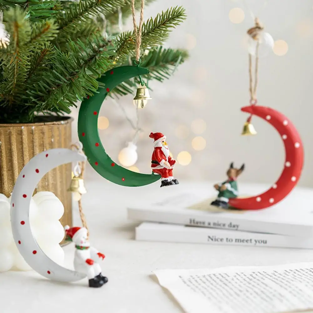 

80%HOTAdorable Moon Shape Hanging Decor Beautiful Exquisite Resin Hanging Pendant for Home
