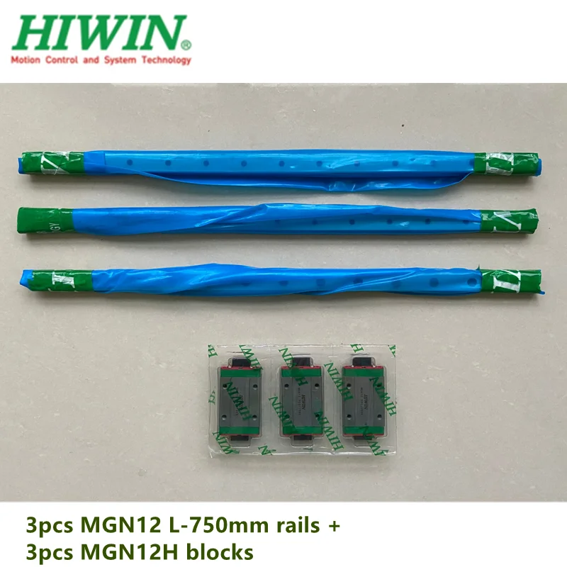 3 шт. оригинальные рельсы Hiwin MGNR12 -750 мм + MGN12H блок для 3D-принтера cnc части | Спорт и