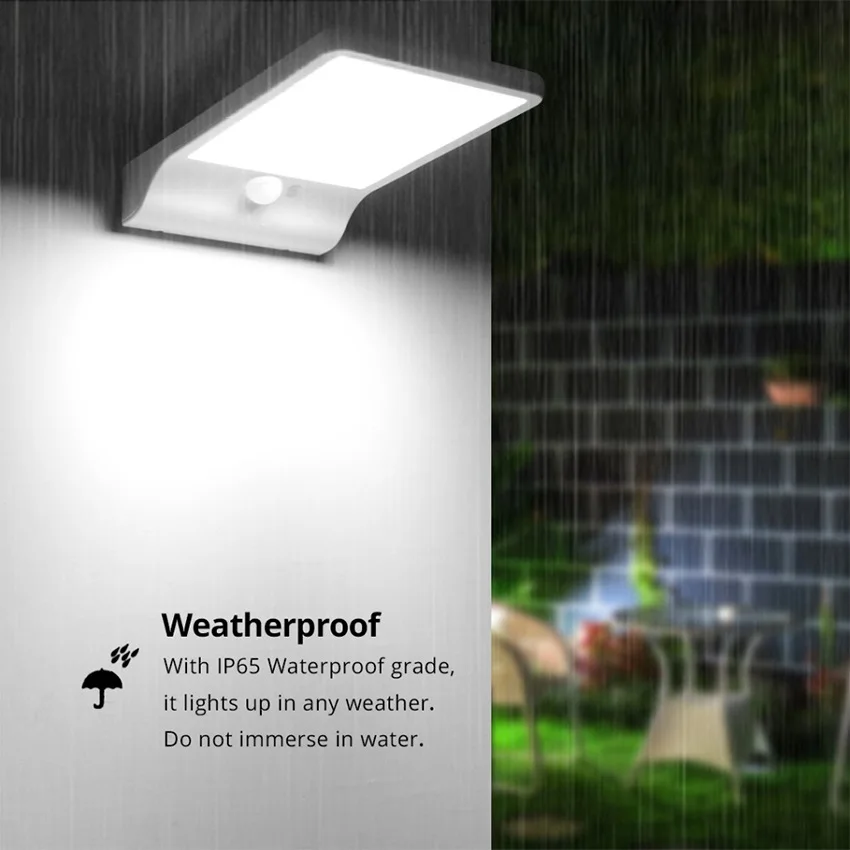 36leds PIR датчик движения солнечный уличный свет 3 режима Наружный настенный