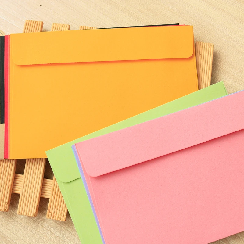 10pcs Blank Paper Enevelope Colorful Retro Party Inviation Envelope Greeting Cards Postcard Gift Stationery Supplies |