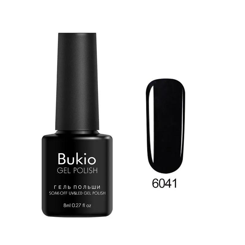 Bukio, новая Обновленная краска для ногтей, один шаг, 3 в 1, лак для ногтей, Полупостоянный УФ-Гибридный гель, эмалированный Гель-лак для ногтей, 8 мл - Цвет: 6041