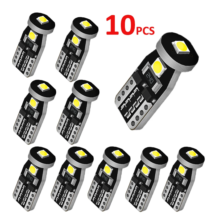 10 шт. T10 светодиодный лампы белого цвета 168192 501 W5W светильник Клин 3030 3SMD Подсветка