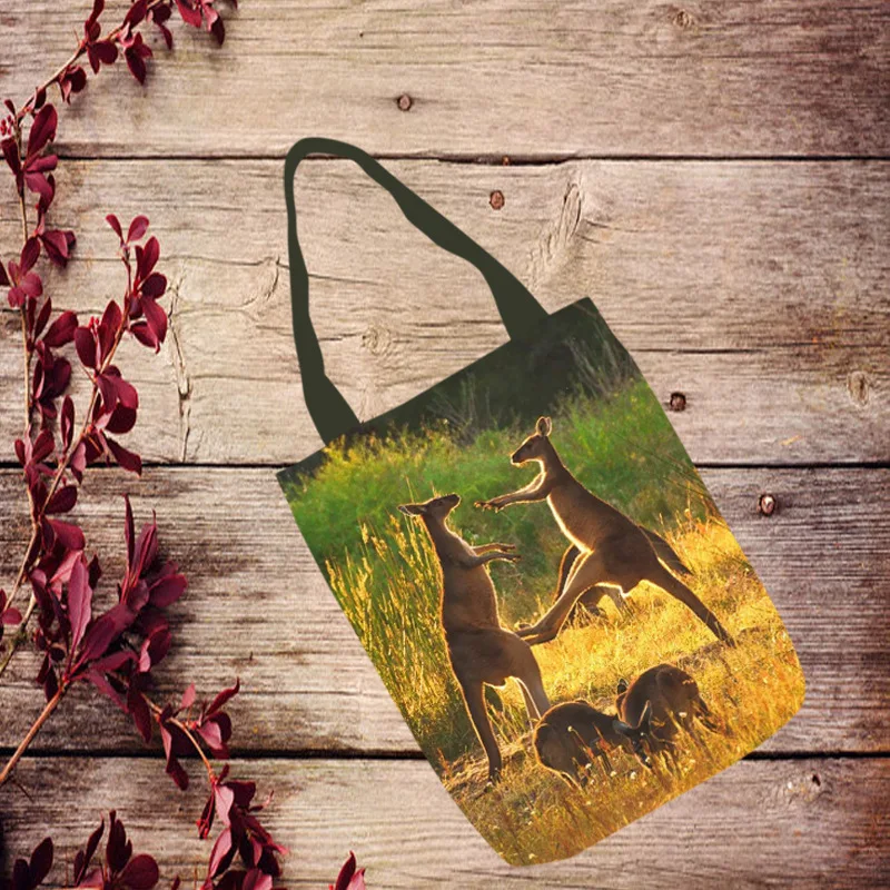 Модная Складная Холщовая Сумка с милыми животными аниме повседневные сумки