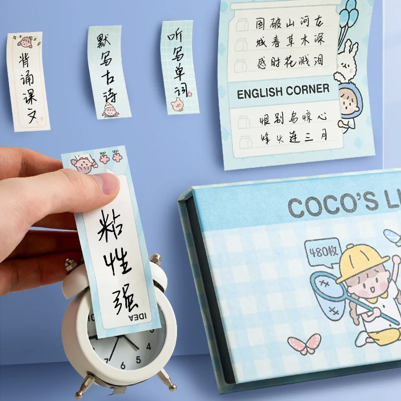 

Notebook Cute Kawaii Girl Student Stationery Sticky Note Box Set Can Be Pasted Tearable Memo Pad Post It Sticky Notes Supplies