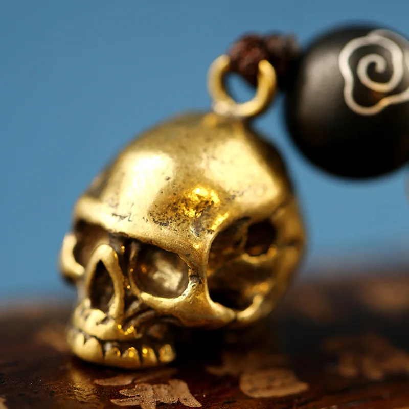 Брелок для ключей из латуни в стиле панк винтажный металлический брелок с