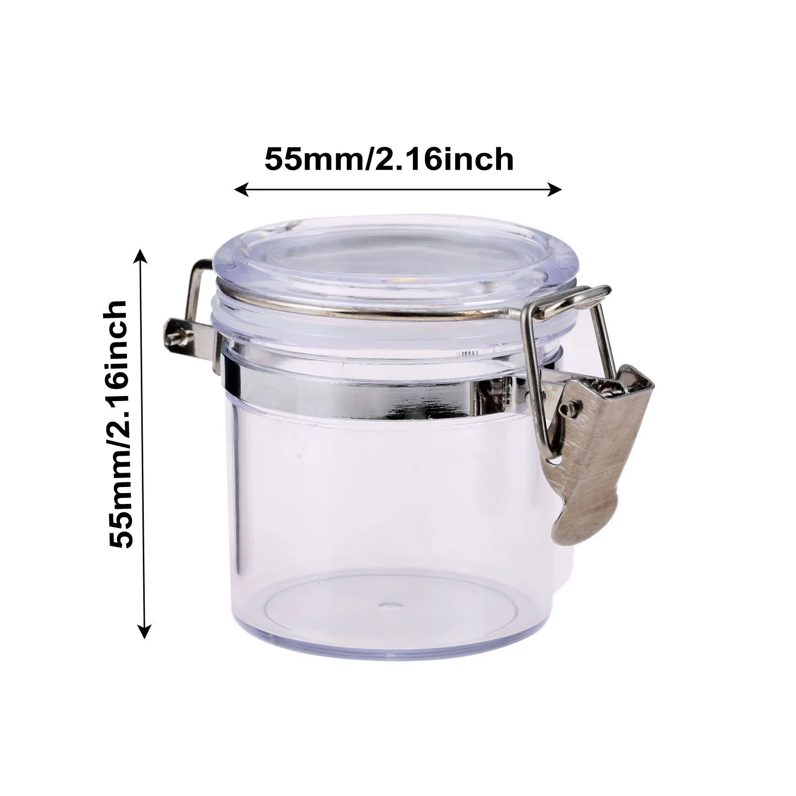 Прозрачная акриловая металлическая герметичная банка для хранения 1 шт. 2 16 дюйма