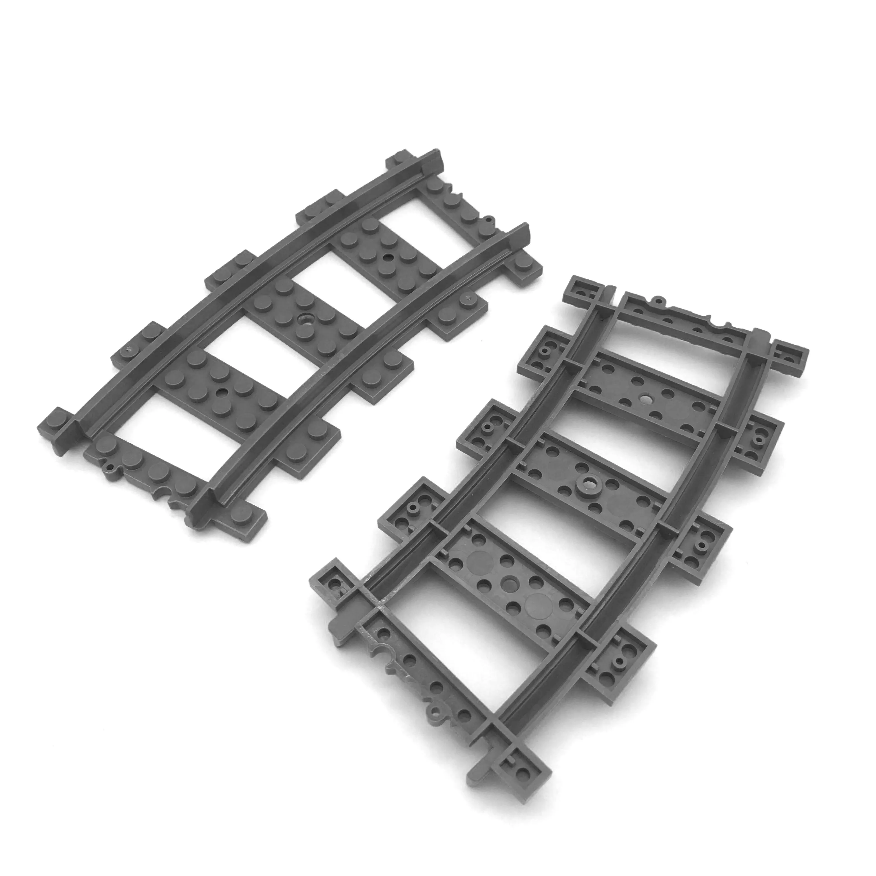 5 50 шт./лот городской поезд рельсы прямые изогнутые строительные блоки набор