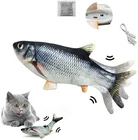 Электрическая имитация рыбы Интерактивная Жевательная игра кусающая кошка аксессуары Игрушка танцующие товары для домашних животных 3D имитация рыбы